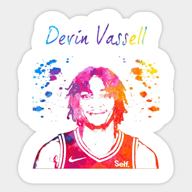 Devin Vassell Sticker by Moreno Art